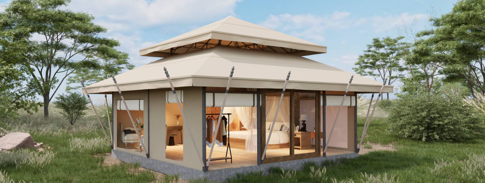 白云鄂博矿区户外野奢帐篷